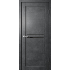 Дверь межкомнатная Сибирь Профиль Барн 6 Бетон темный, зеркало